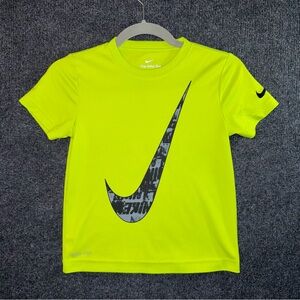 Nike Kids Dri Fit Performance Neon Green T-Shirt
